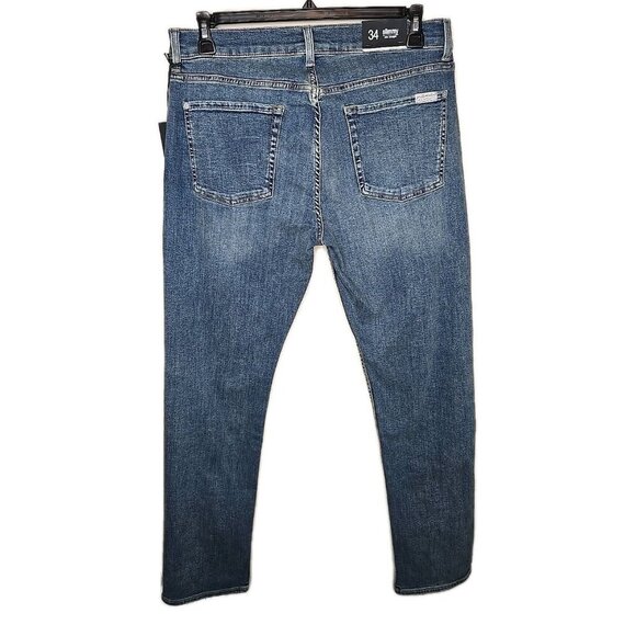 7 For All Mankind NWT Men's Slimmy Slim Straight Fit Jeans Size 34 Champlin t22 - Picture 2 of 9